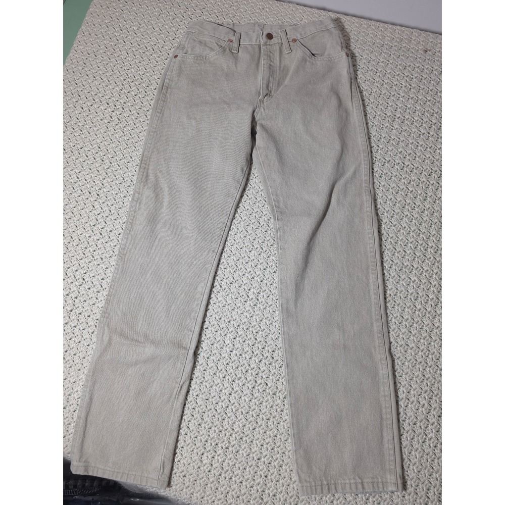 Wrangler Jeans Mens 30x32 Tan Excellent Cowboy Cut 1013MWZTN Straight Leg Denim